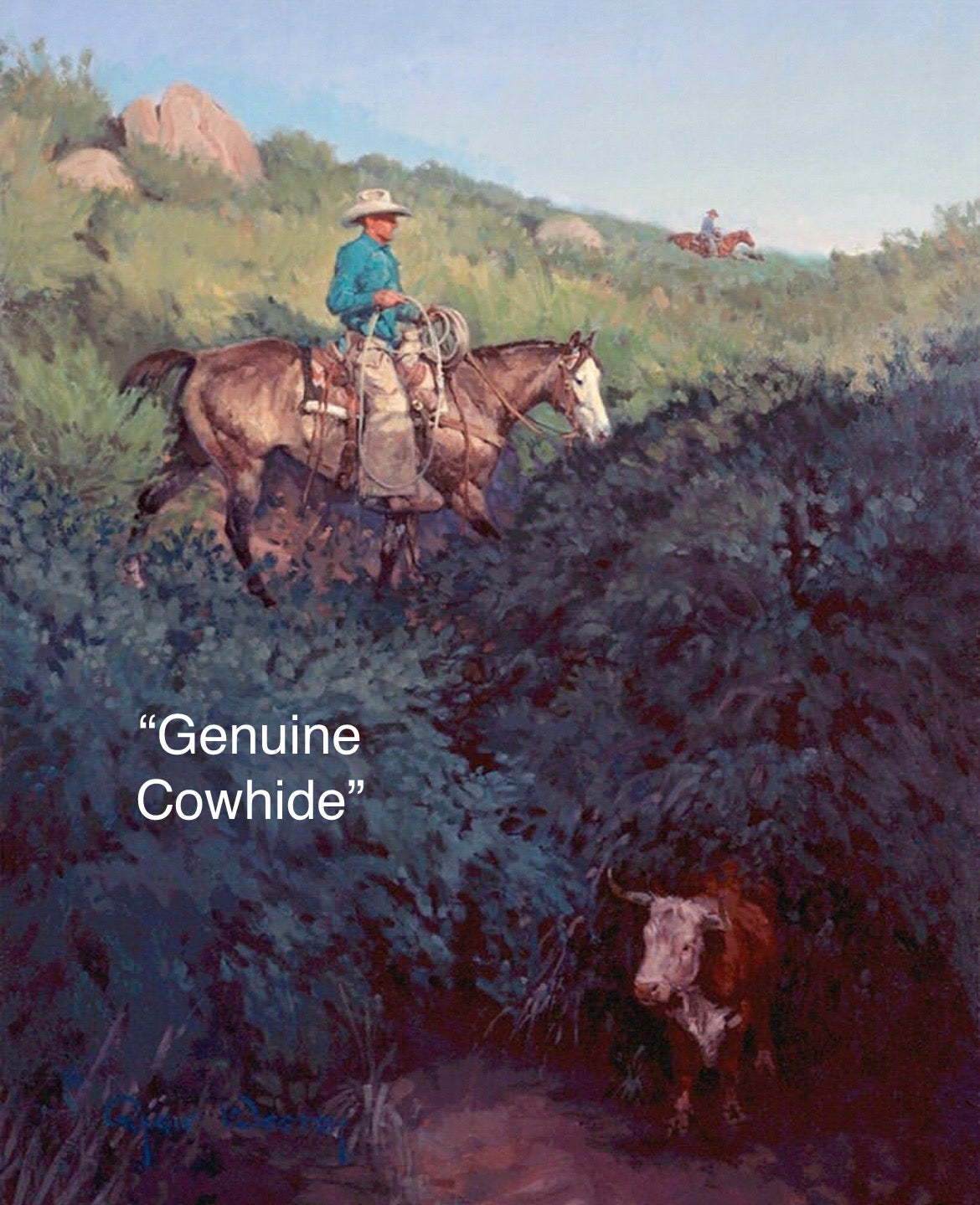 “Genuine Cow Hide” remarqued*