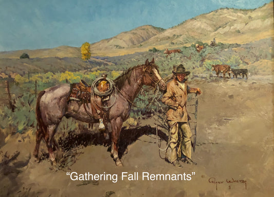 “Gathering Fall Remnants”